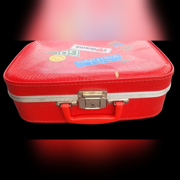 Vtg 1970's I Love Grama Just~Visiting~Children's Hard Shell Travel Suitcase  Box - Picture 2 of 12